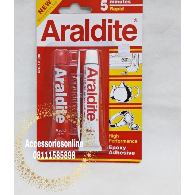 

♡ Lem Besi Perekat Kuat 5 Menit Araldite Rapid Epoxy Adhesive 5 Minutes ☈