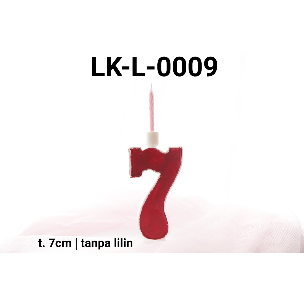 LK-L-0009 Tempat lilin plastik lokal angka 7 tujuh yamama baking