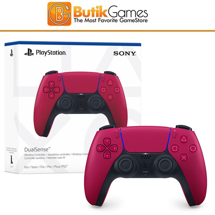 Stick PS5 Stik PS5 DualSense PS5 Wireless Controller Cosmic Red Merah