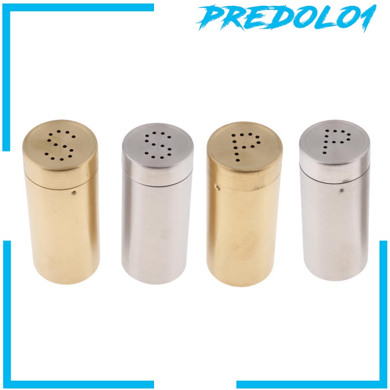 (Predolo1) 2pcs Botol Shaker Garam / Merica Bahan Stainless Steel