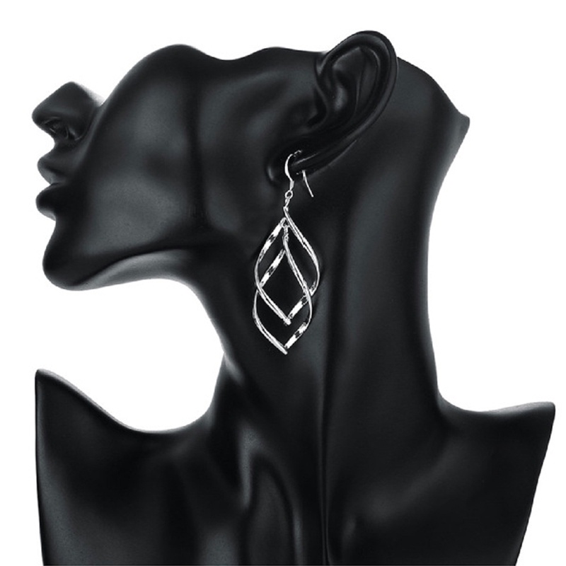 Anting Gantung Panjang Bahan Sterling Silver 925 Untuk Wanita