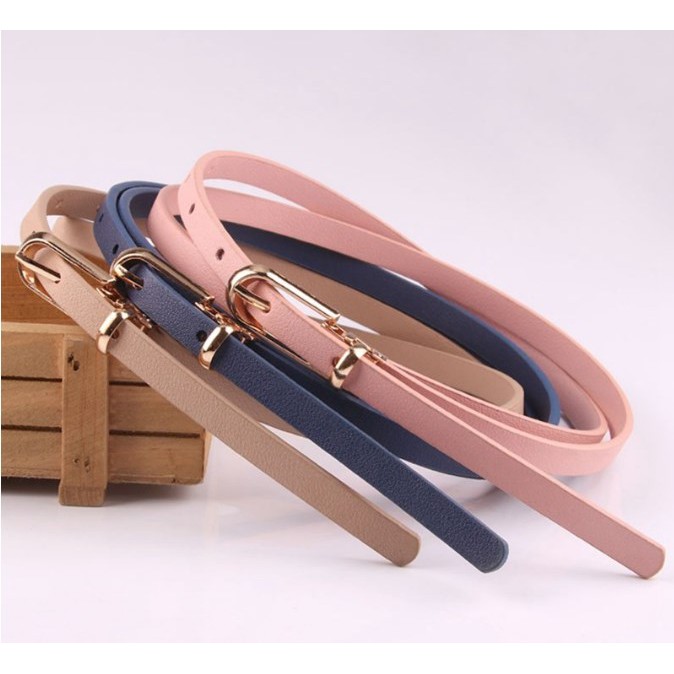 TP Ikat Tali Pinggang KECIL IMPOR #648 Fashion Korea Women Joker Pin Buckle PU Leather Small Belt