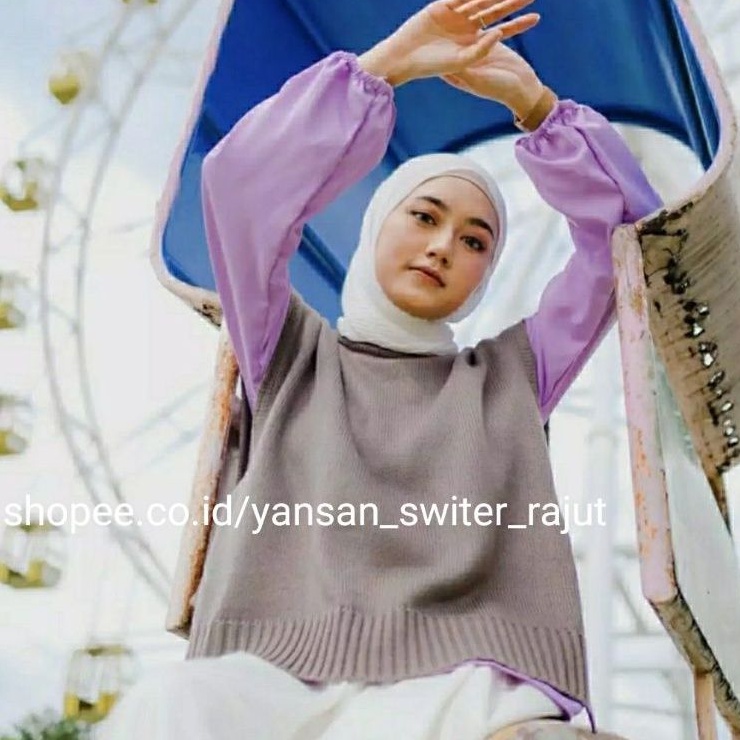 Yansan Switer Rajut / Rompi Rajut Tali / Vest kekinian / Rompi Wanita Model Terbaru / Vest Rompi Wanita Premium / Baju Rajut Andin / Rompi Tali / Vest ILLO Tali / Rompi Rajut Wanita Model Terbaru / Vest Korean Style  / Vest Wanita / Cardigan Rajut Wanita