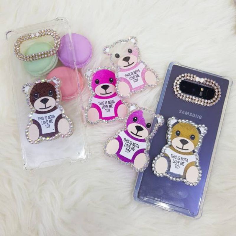 [All Type] Case Bear Bling Cute Samsung IPhone Xiaomi Oppo