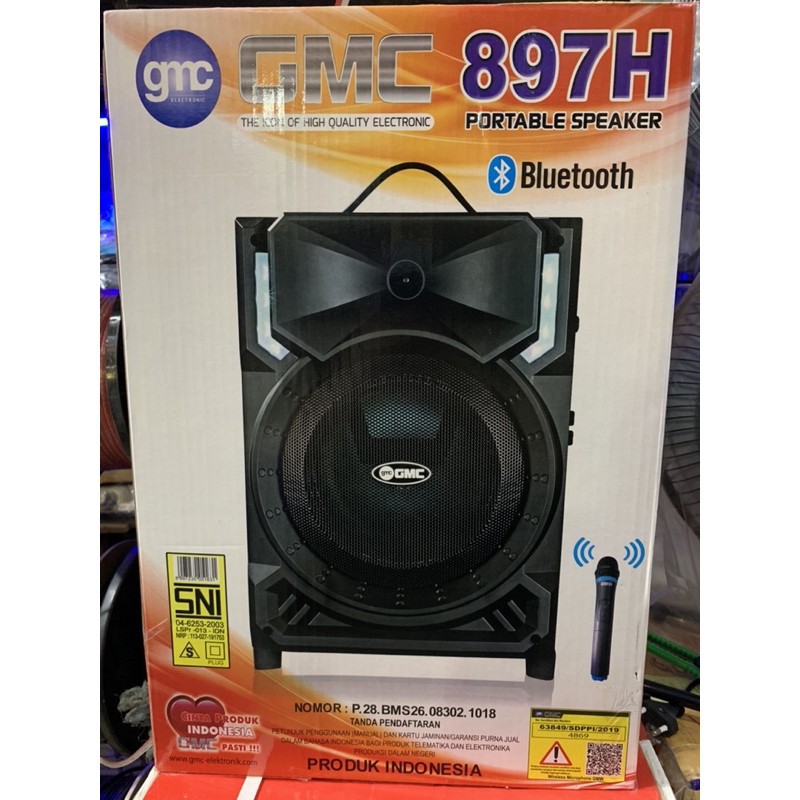 GMC 897H SPEAKER PORTABLE MULTIMEDIA WITH BLUETOOTH BISA KARAOKE