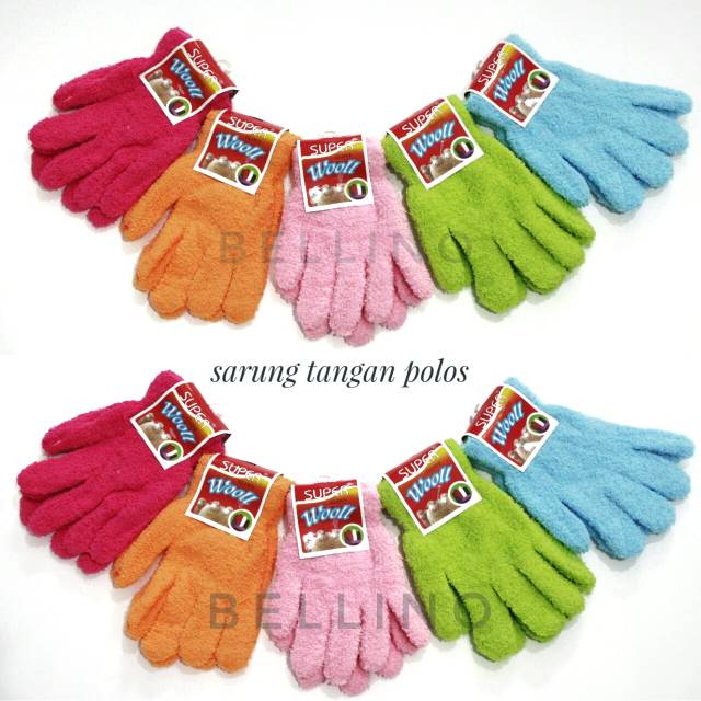 SARUNG TANGAN WANITA MOTIF POLOS WARNA Bisa Pilih BAHAN HANDUK WOLL Sarung Tangan Musim Dingin