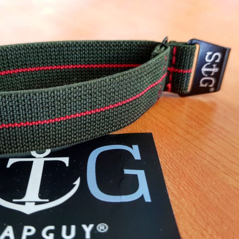 Tali Strap Jam Tangan Strap Guy Elastic Nato Watch Straps Green Red Army