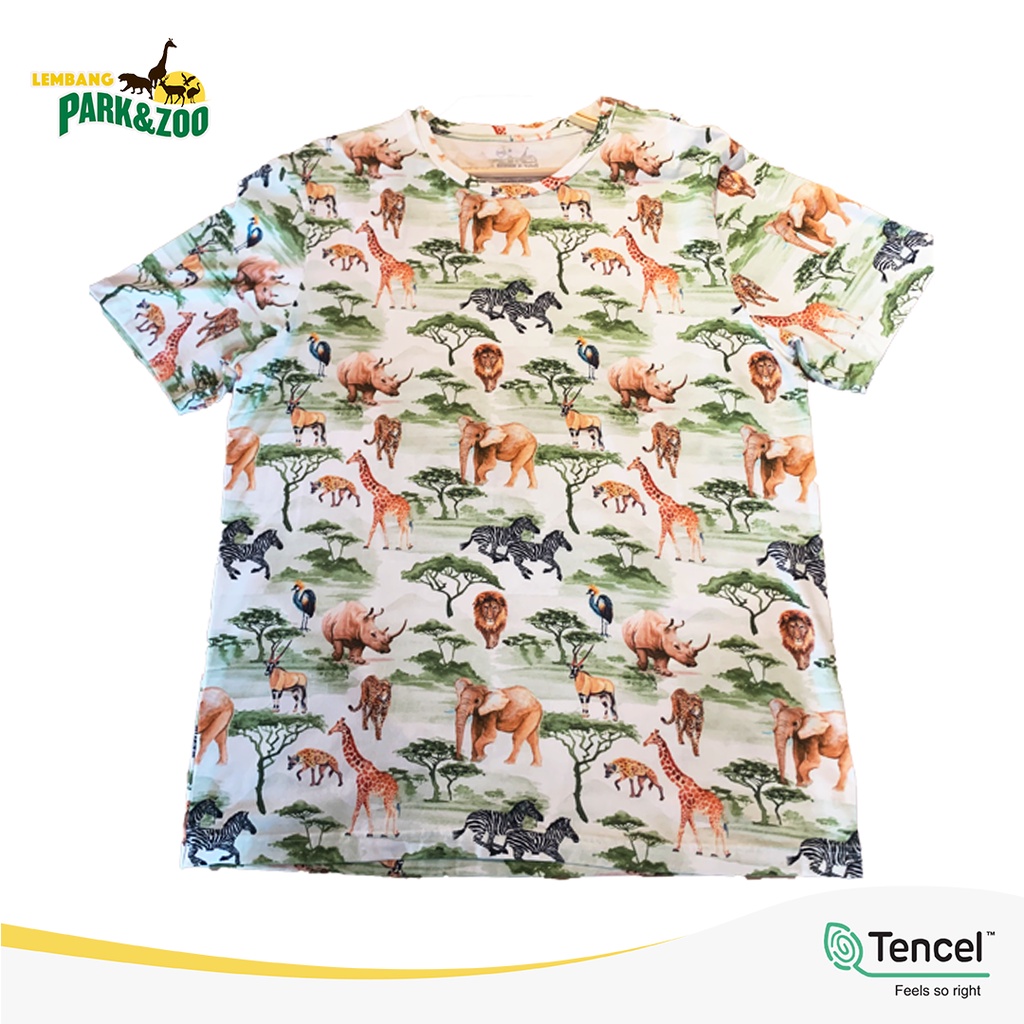 Lembang Park &amp; Zoo - T Shirt Fullprint Dewasa Unisez motif Zoo 3