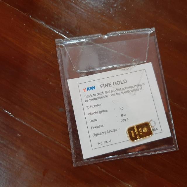 Bintang Gold LM Antam 2,5 gram kemasan lama/retro
