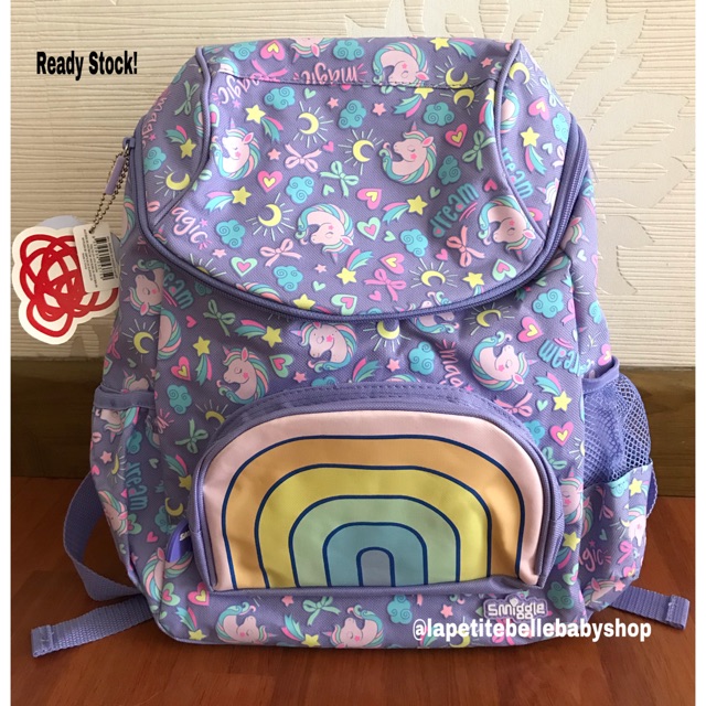 Tas Backpack Smiggle Purple Unicorn Hoodie