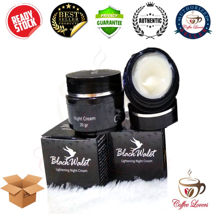 

BLACK WALET LIGHTENING NIGHT ( MALAM ) CREAM PLUS VIT C DAN B3 ORI