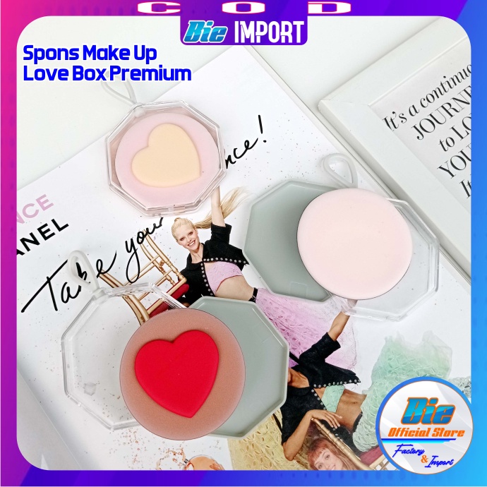 Sponge Make Up Love Box Premium Impor Best Seller