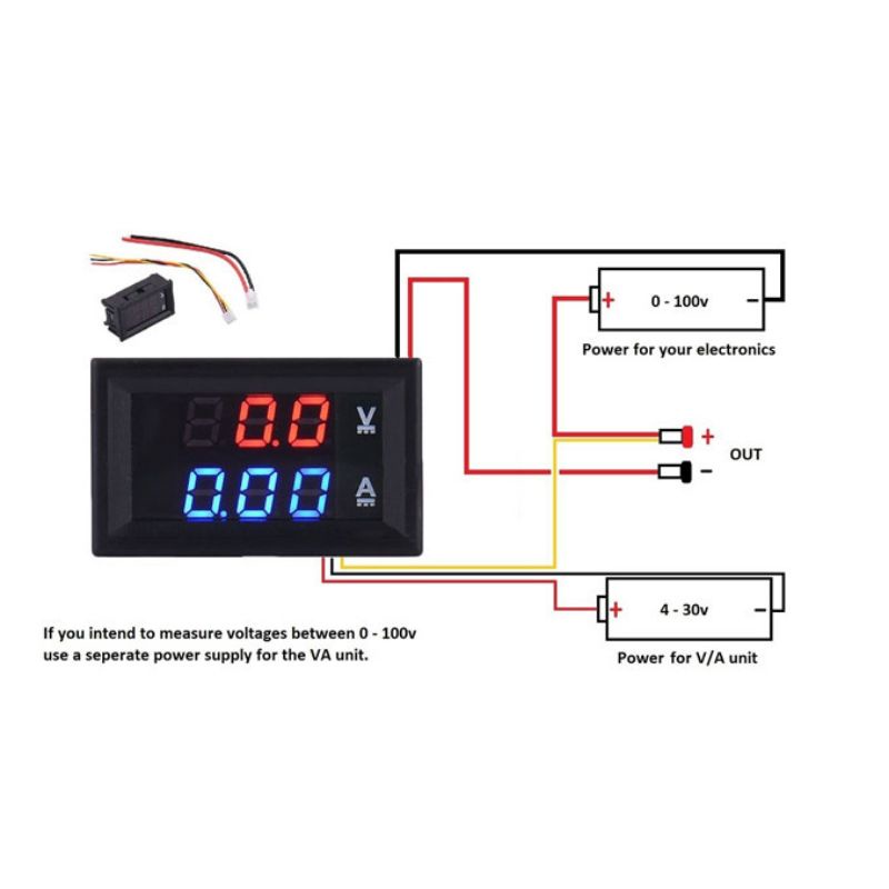 Alat Pengukur Listrik Voltmeter Ammeter LED