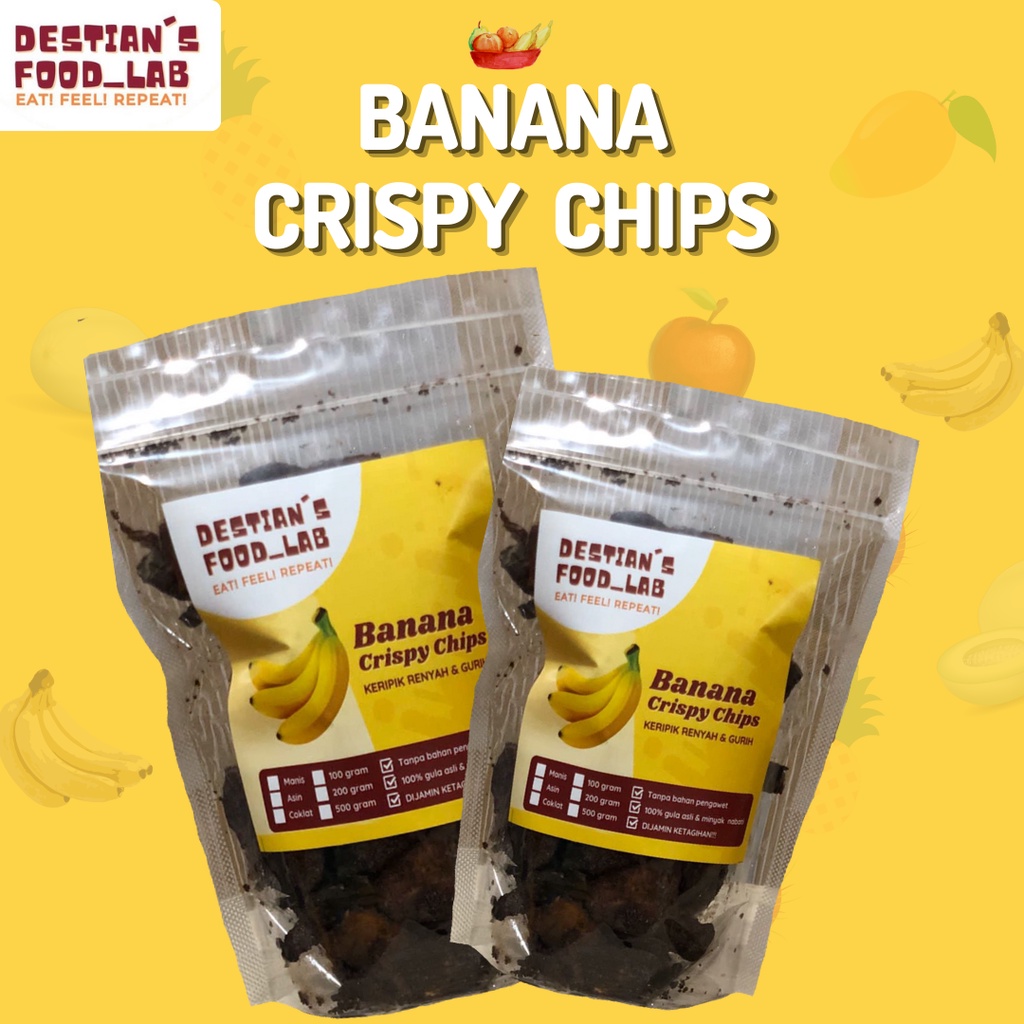 

KERIPIK PISANG COKELAT | BANANA CRISPY CHIPS CHOCOLATE ddafoodlab 100gr