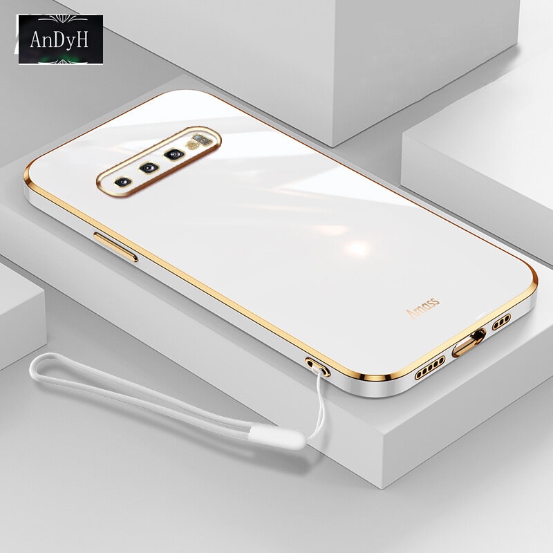 Case Bahan Silikon Dengan lanyard Untuk Samsung Galaxy S10 + S10 Plus