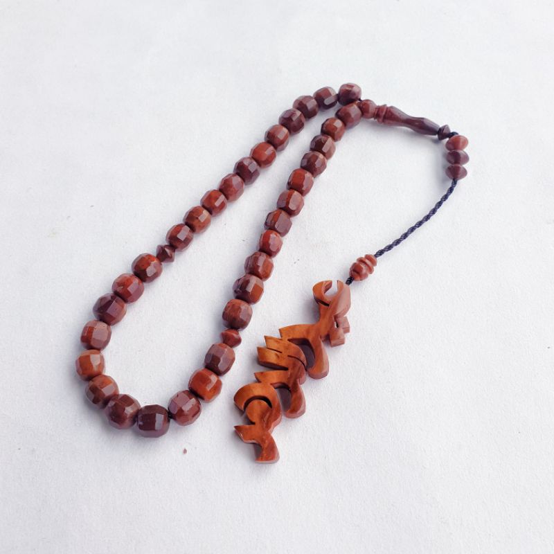 Tasbih kokka cutting 33 custom nama arab latin dim 8.5mm