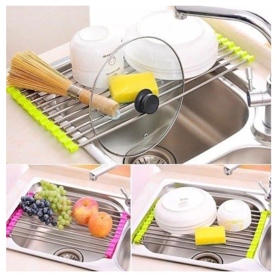 Rak Pengering Tatakan Sayur Buah Piring Kitchen Sink Rack