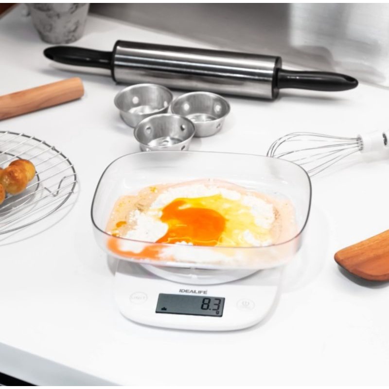 IDEALIFE IL 210C Timer &amp; Bowl - Timbangan Kue / Dapur Digital 5kg IL210C ORIGINAL