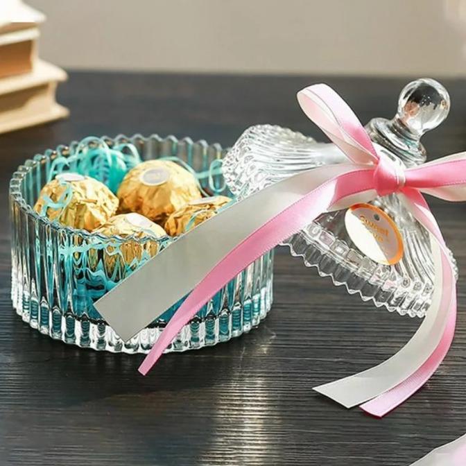 {{{{}}] Toples Kaca Emas Jar Kue Kering 1 Set