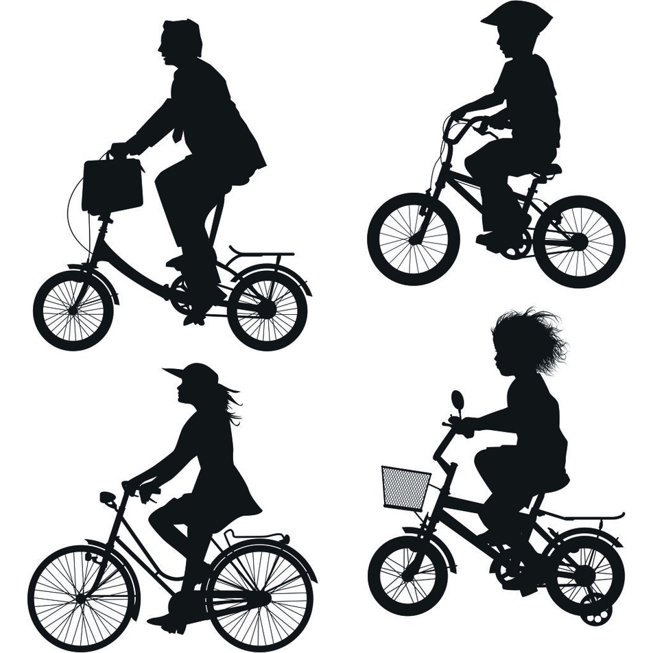 Bicycle Silhouette Vector - Coreldraw