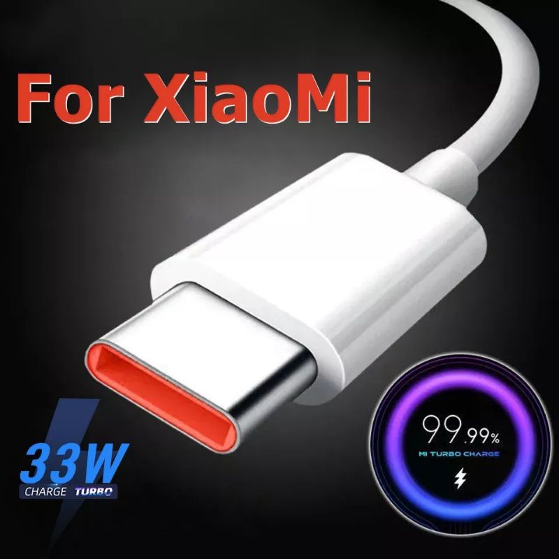 Kabel Xiaomi 3A 33W Turbo Charger Sync &amp; Charge Original Pack Dus