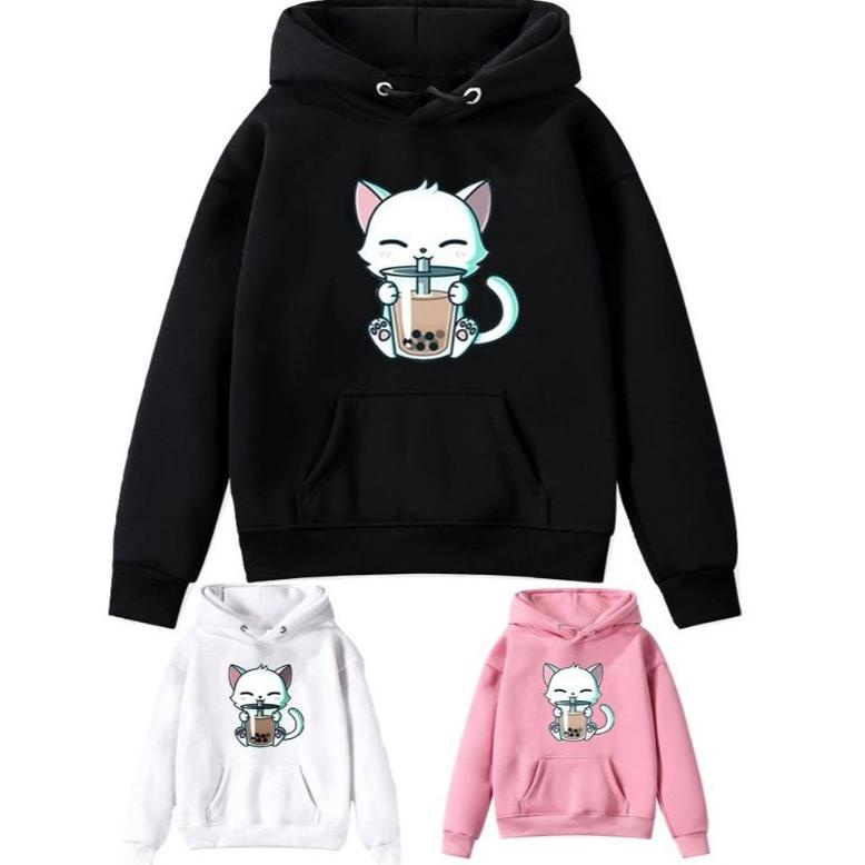[KODE CQ79A] sweater anak perempuan/baju anak /hoodie anak kitten boba/ootd