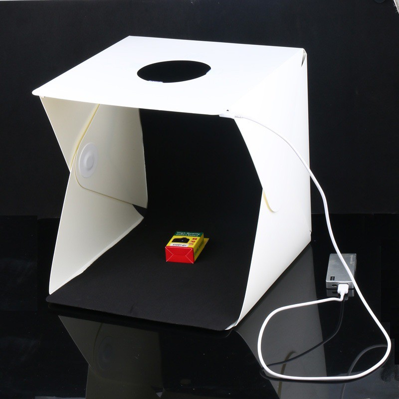 Godric Small Photo Studio Box Folding Kotak Tempat Foto Portable with LED - PERABOT