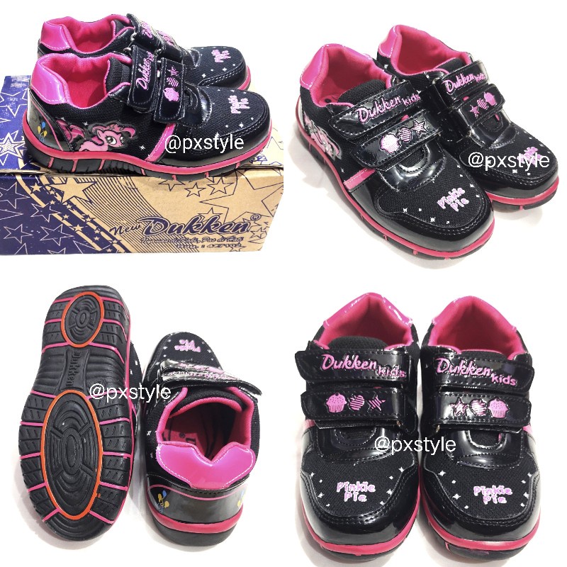 Sepatu Anak Little Pony Perempuan Duken/Sepatu Sekolah Hitam Anak Cewe Little Pony/Sepatu Little Pony