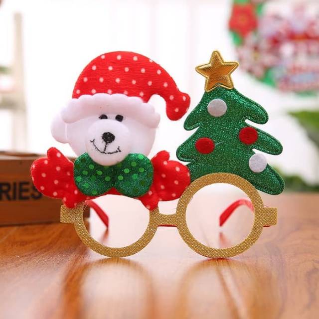 Kacamata Natal Bear Snowman Murah Aksesories Christmas Murah Grosir