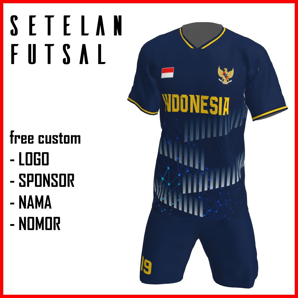 Bikin Jersey Futsal Custom Printing , Baju Kaos Jersey Setelan