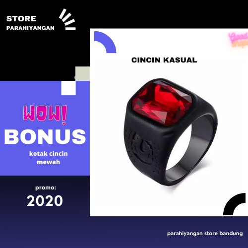 fashion pria murah cincin pria wanita couple titanium jam ...