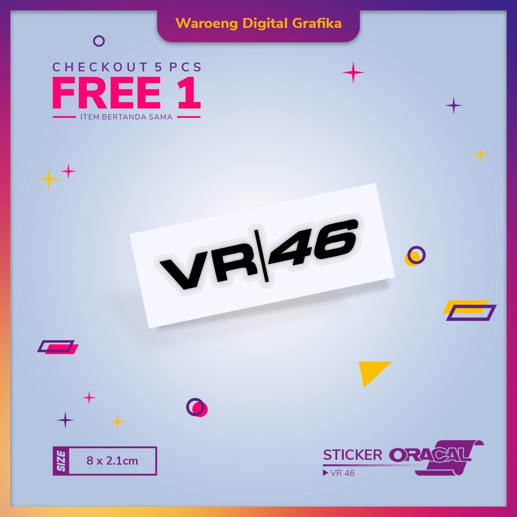 Sticker Variasi Helm VR46 | Sticker Valentino Rossi