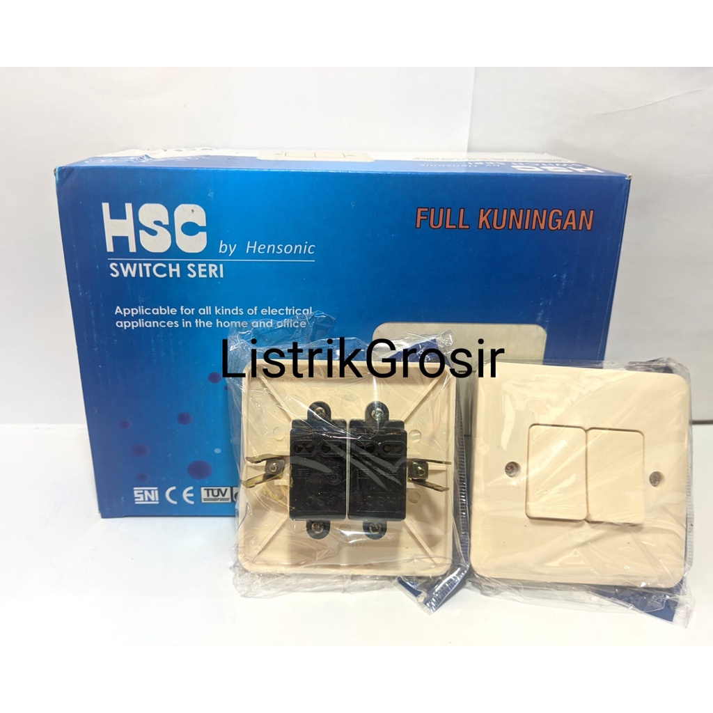 HSC IB Saklar Seri Ganda Inbow Tanam By Hensonic HSC Cream 802