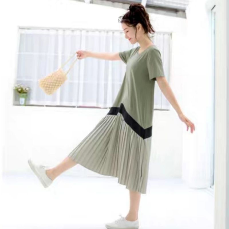 86810 Baju dress DROPWAIST gaun terusan loose rumahan ala Korea Korean style cewek import baju loose