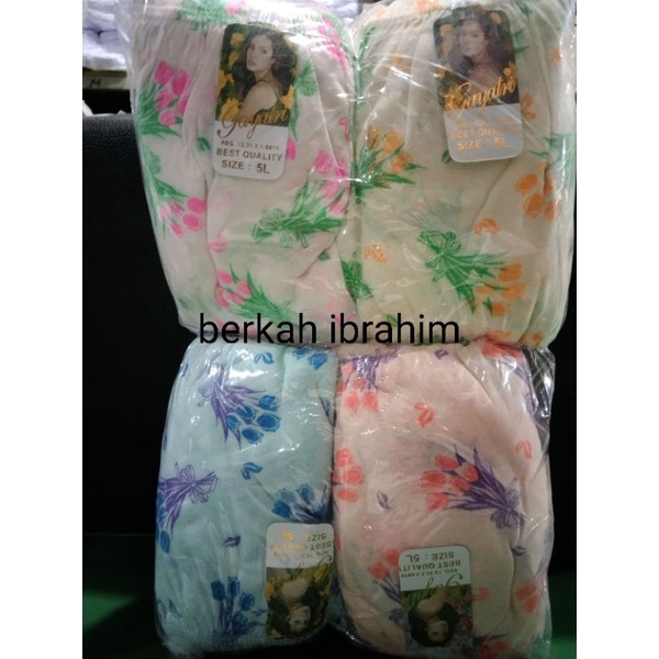 JUMBO(size 5L)celana dalam wanita jumbo lusinan 12 pcs/CD jumbo wanita murah renda bordir sablon