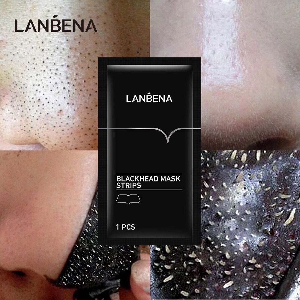 LANBENA BLACKHEAD MASK STRIPS, WHITE DEEP CLEANSING REMOVER &amp; Masker Komedo Bamboo Charcoal Blackhead Pembersih Komedo