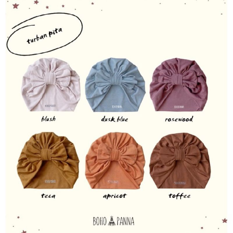 BohoBaby TURBAN PITA - TURBAN DONAT POLOS / BohoPanna Boho Turban Pita - Turban Donat Bayi Anak New