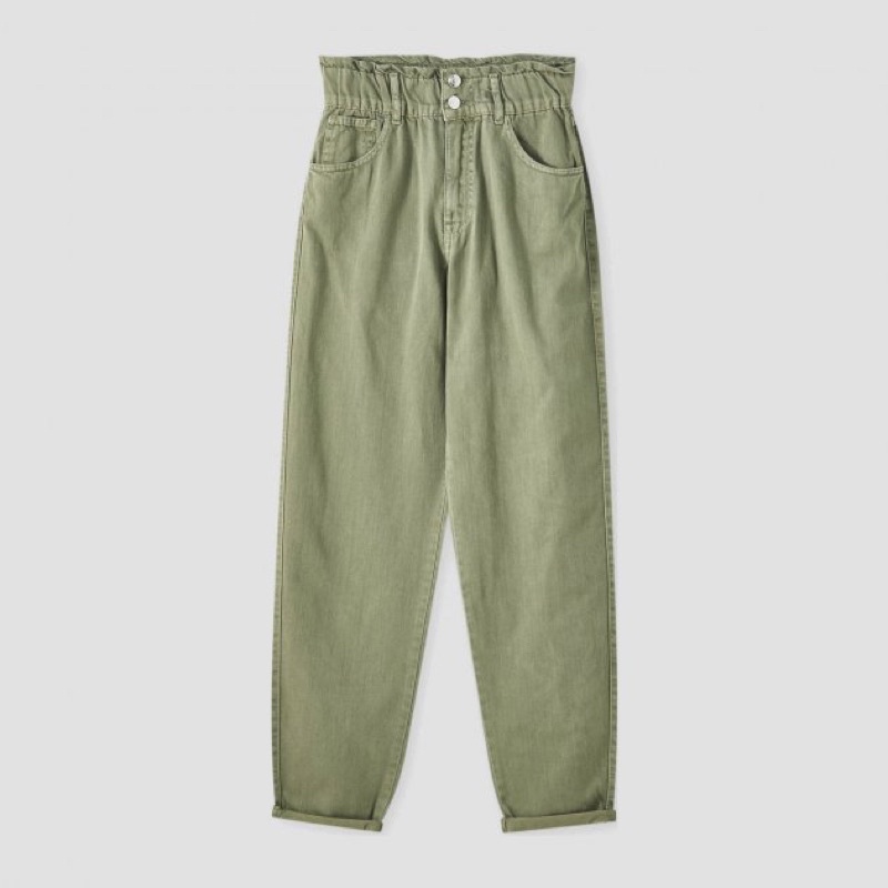 Pull and Bear Slouchy Jeans with A Wide Elastic Waistband