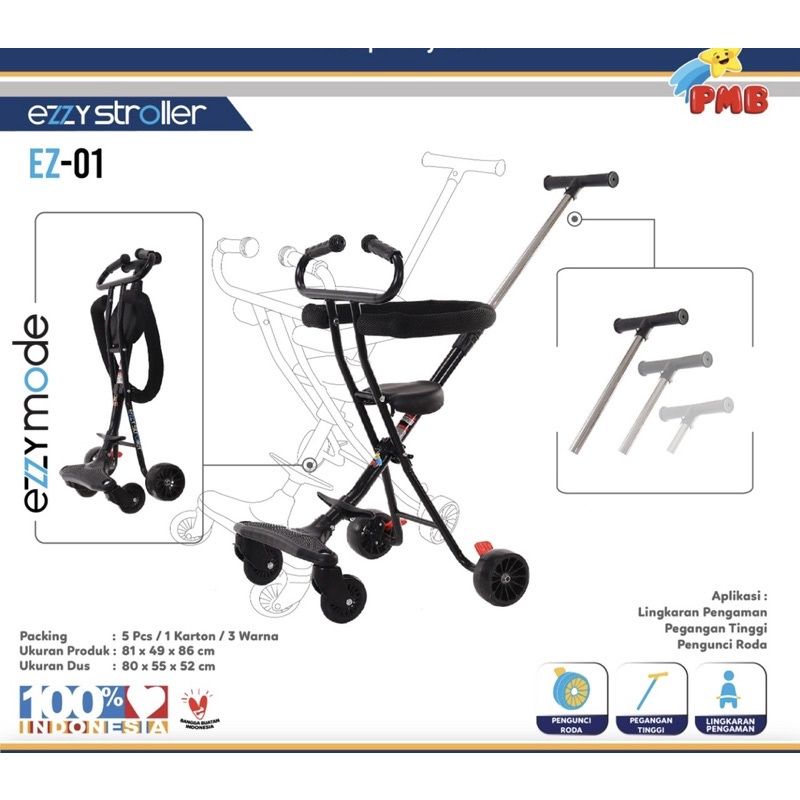 Ezzy Stroller Pmb Stroller Anak Sepeda anak mainan Anak