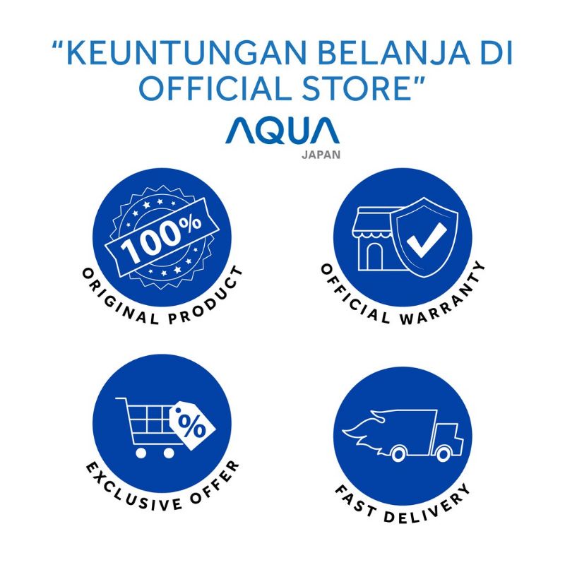 AQUA Kulkas Portable AQR D50F Kulkas Mini Garansi Kompresor 7 Tahun Khusus GOJEK