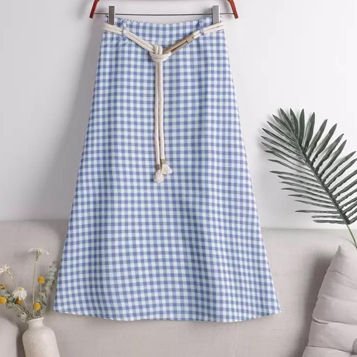 SALEE.. Rok Bawahan Wanita ACE SKIRT Rok Hijab Terbaru Motif Kotak