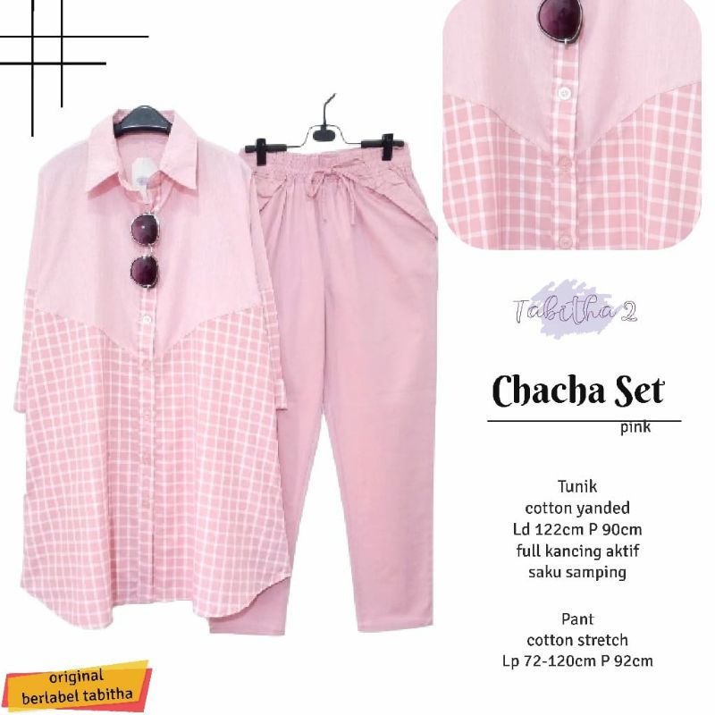 CHACHA SET - SETELAN WANITA - SETELAN MUSLIM - SETELAN KERJA - FASHION HIJAB