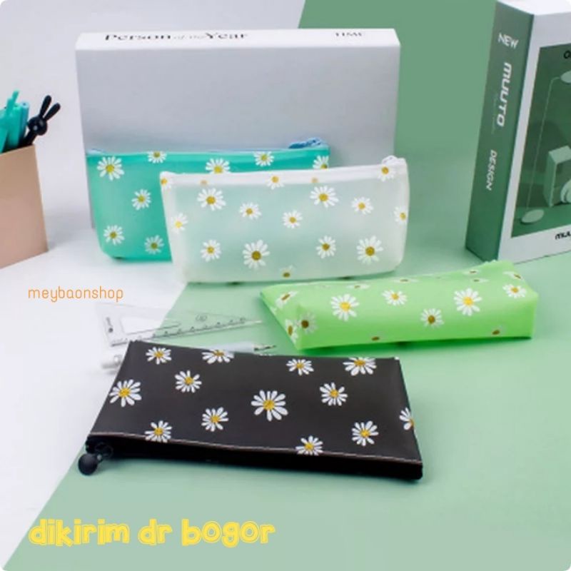 

Tempat Pensil transparan Bunga Daisy Cantik