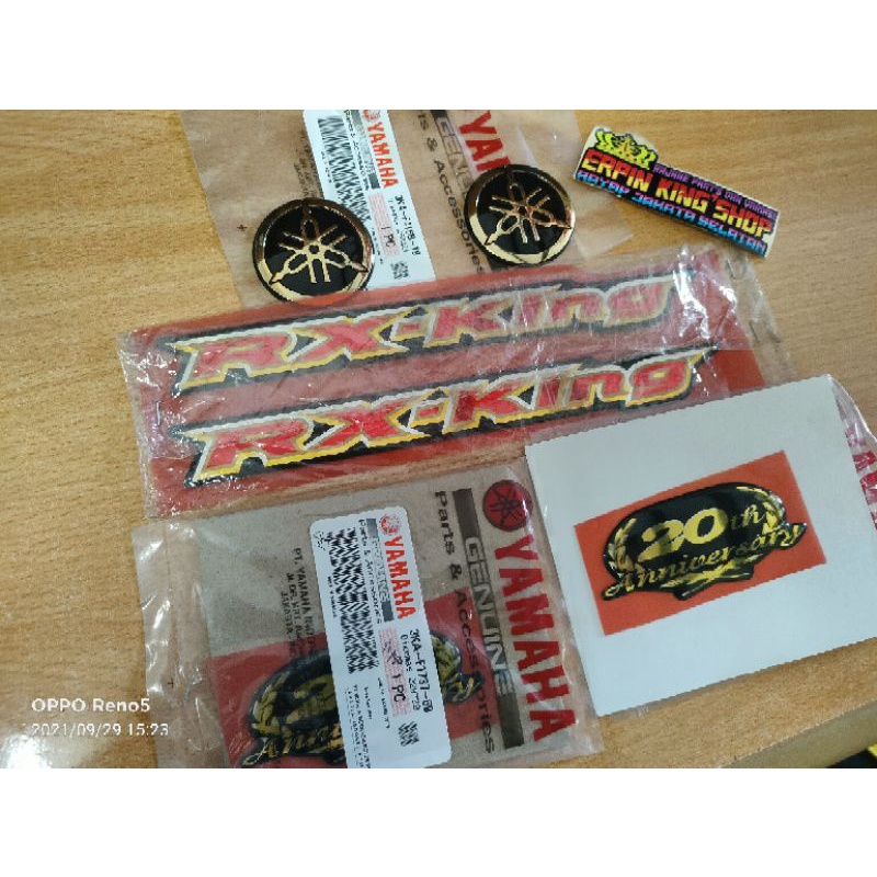 Emblem Logo tangki dan bok aki rx king rxking 2003 SE original