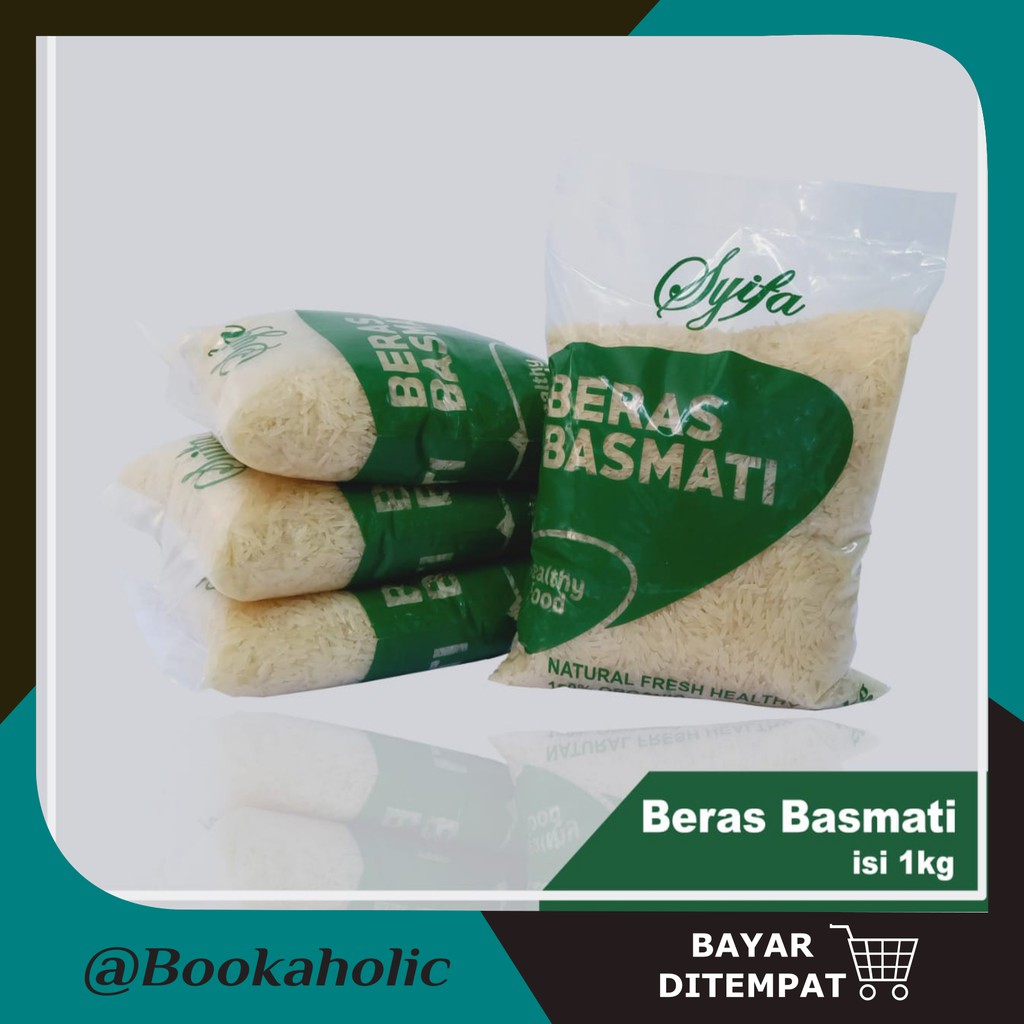 

BERAS BASMATI SYIFA PREMIUM 1KG - BERAS ARAB SAUDI - BERAS PANJANG - BERAS MANDI - NASI KEBULI AJWAD