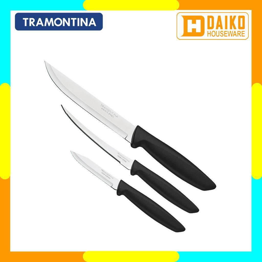 Pisau Set Tramontina - Plenus 3 Pcs Knives Set Pisau Dapur Multifungsi