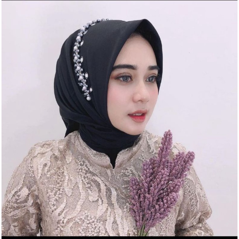 SEGIEMPAT PAYET BANDO BELLA/HIJAB BANDO MUTIARA/KERUDUNG PAYET BELLA SQUERE-3