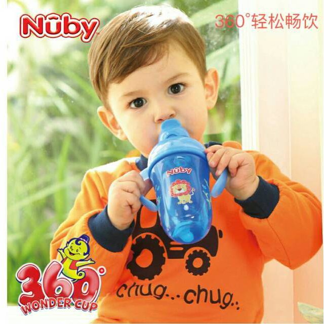 Nuby Comfort 360 Plus Flip It Straw Botol Sedotan Bebas Posisi