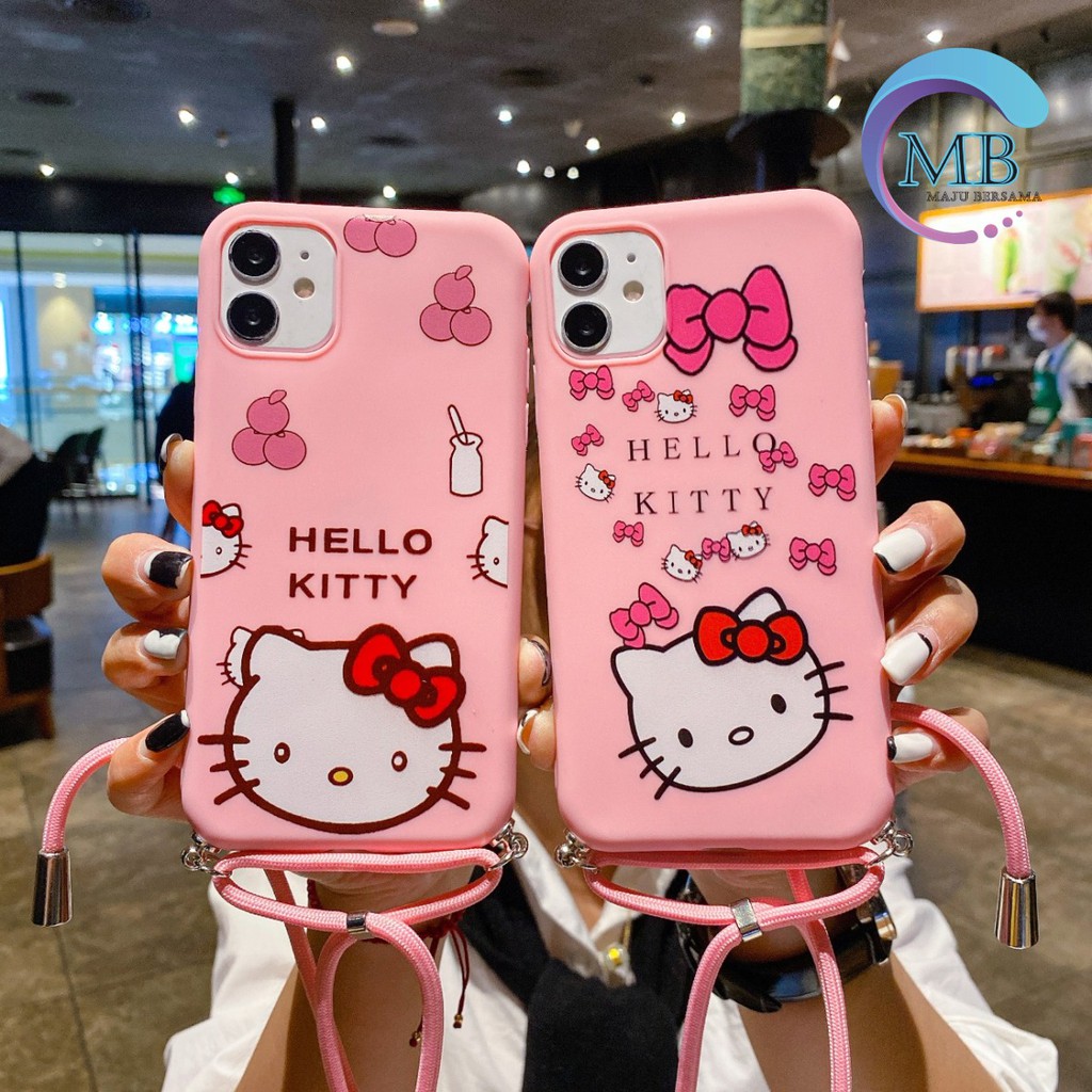 SS155 CASE slingcase lanyard Hello kitty realme c2 c3 5 5i 5s c11 c12 narzo 20 30a c17 7i MB1083