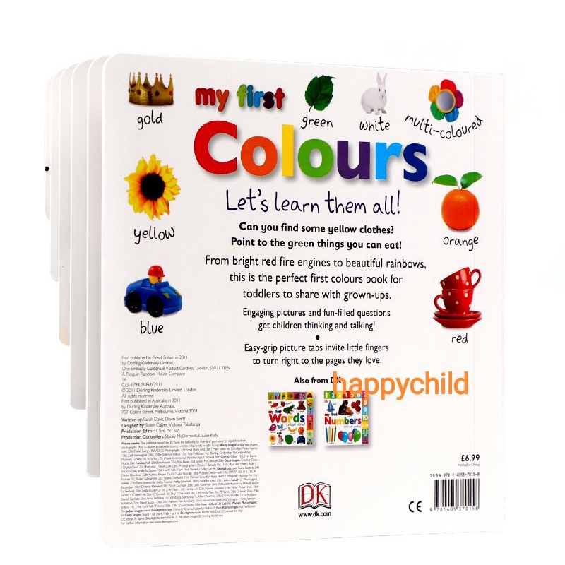 Original DK my first colours let's learn them all buku anak board book buku bacaan buku impor happychild